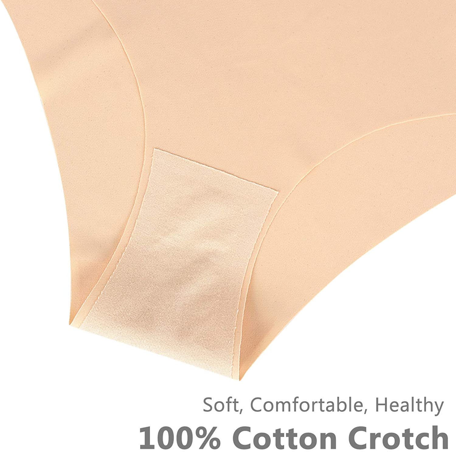 SHARICCA Women Seamless Cheeky Bikini No Show Panties Ladies Invisible Breathable Briefs Soft Stretch Underwear Multi Pack Apparel & Accessories > Clothing > Underwear & Socks > Underwear SHARICCA