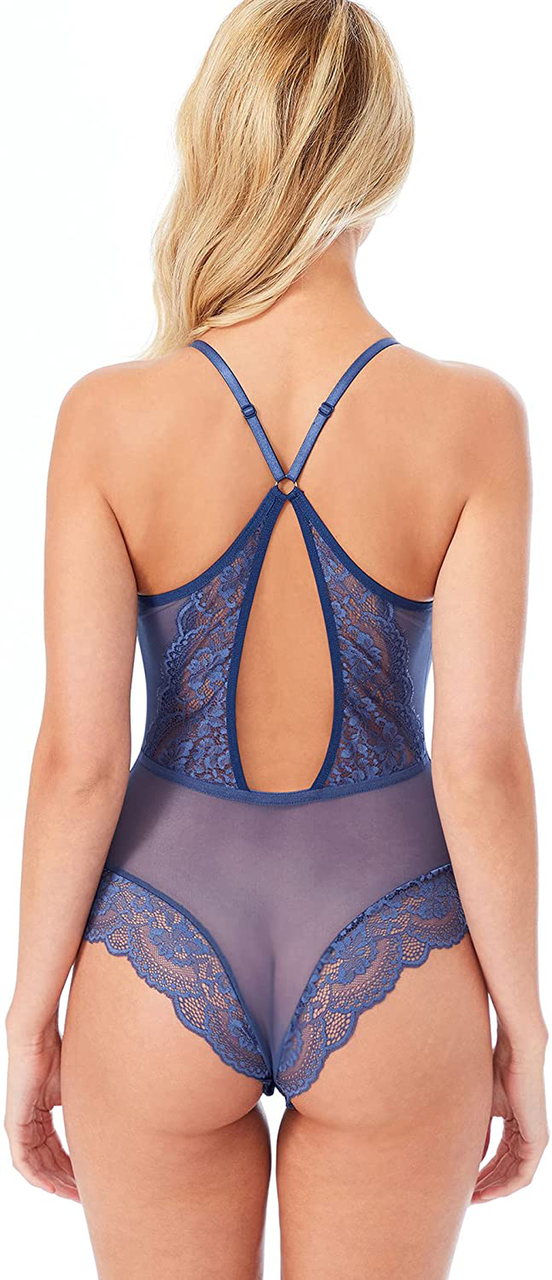 Lingerie for Women Snap Crotch Unlined Sexy Shapewear Teddy Bodysuit - Sandra Apparel & Accessories > Clothing > Underwear & Socks > Lingerie Lussuria