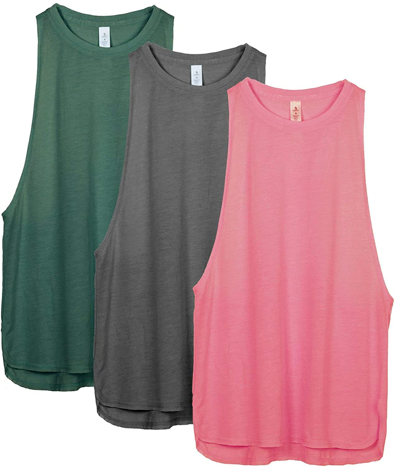 Icyzone Workout Tank Tops for Women - Running Muscle Tank Sport Exercise Gym Yoga Tops Athletic Shirts(Pack of 3) Apparel & Accessories > Clothing > Activewear Kylie Max