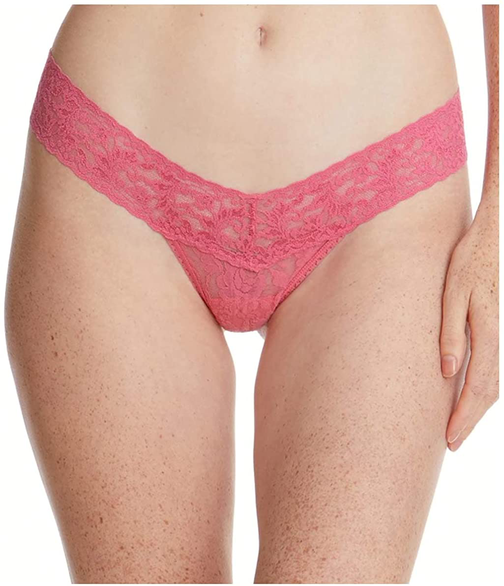 hanky panky, Signature Lace Low Rise Thong, One Size (2-12) Apparel & Accessories > Clothing > Underwear & Socks > Underwear hanky panky Sugar Rush Pink One Size