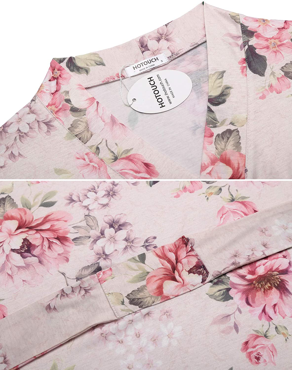 Hotouch Womens Robe Lightweight Kimono Robes Short Knit Bathrobe Soft Sleepwear Ladies Loungewear S-XXL Apparel & Accessories > Clothing > Sleepwear & Loungewear > Robes Hotouch