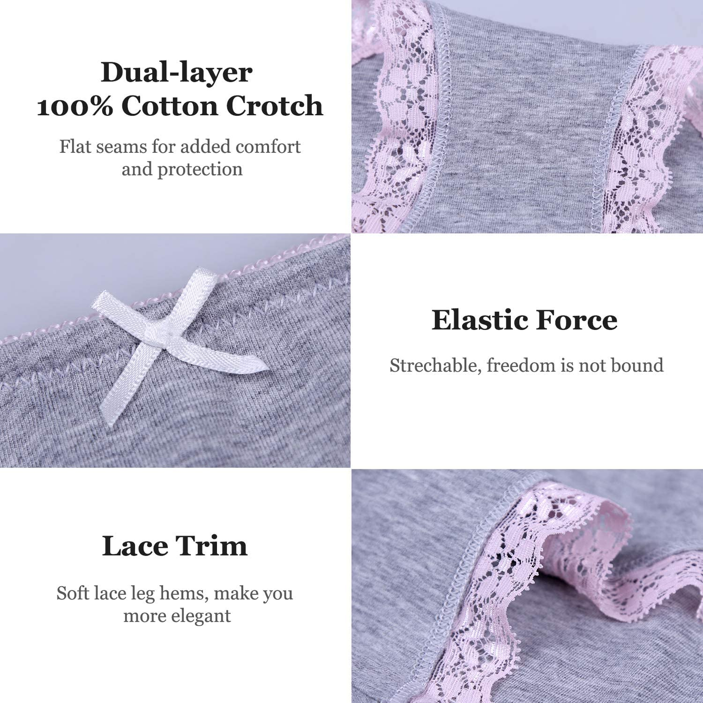 LYYTHAVON Women’S Underwear Breathable Cotton Brief Ladies Panties Apparel & Accessories > Clothing > Underwear & Socks > Underwear LYYTHAVON