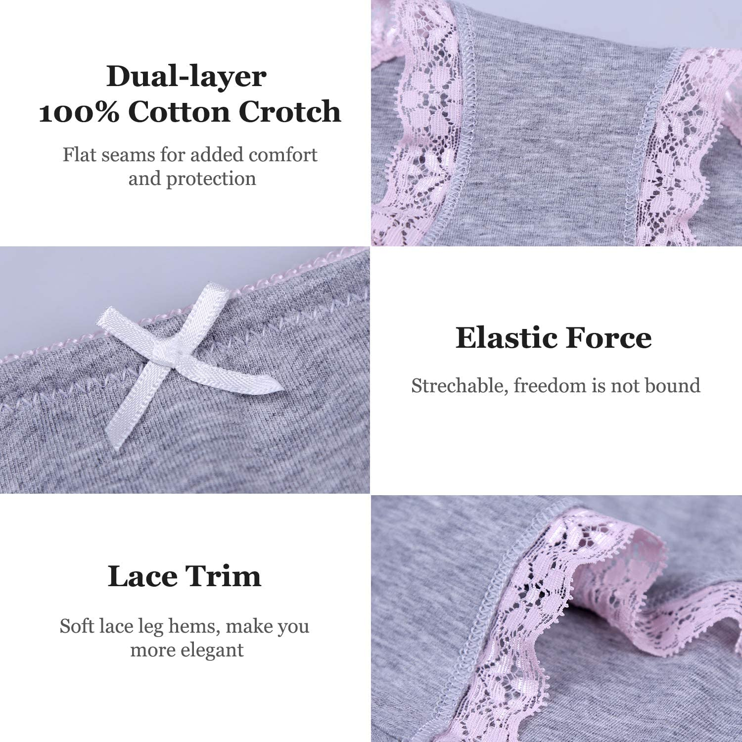 LYYTHAVON Women’S Underwear Breathable Cotton Brief Ladies Panties Apparel & Accessories > Clothing > Underwear & Socks > Underwear LYYTHAVON