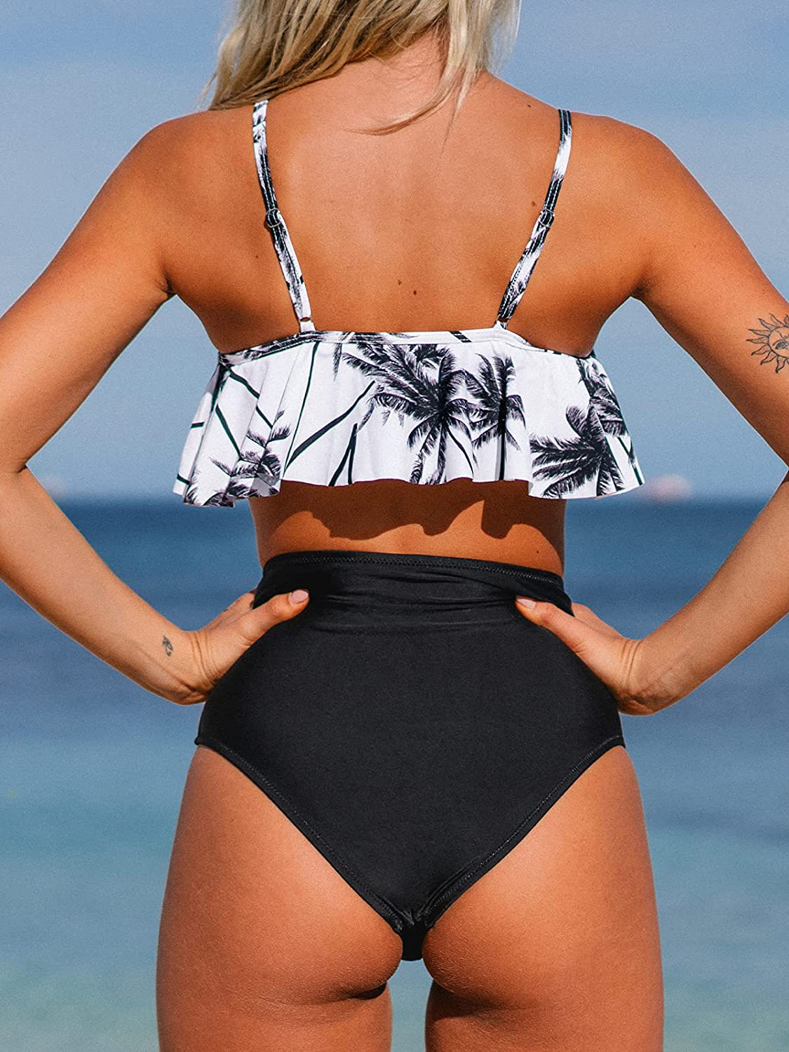 CUPSHE Women'S High Waisted Falbala Bikini Set Kylie Max