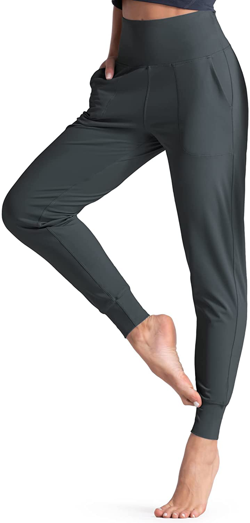 Wjustforu Women'S High Waist Joggers Sweatpants Lightweight & Comfortable Yoga Pants with Pockets Apparel & Accessories > Clothing > Activewear Kylie Max