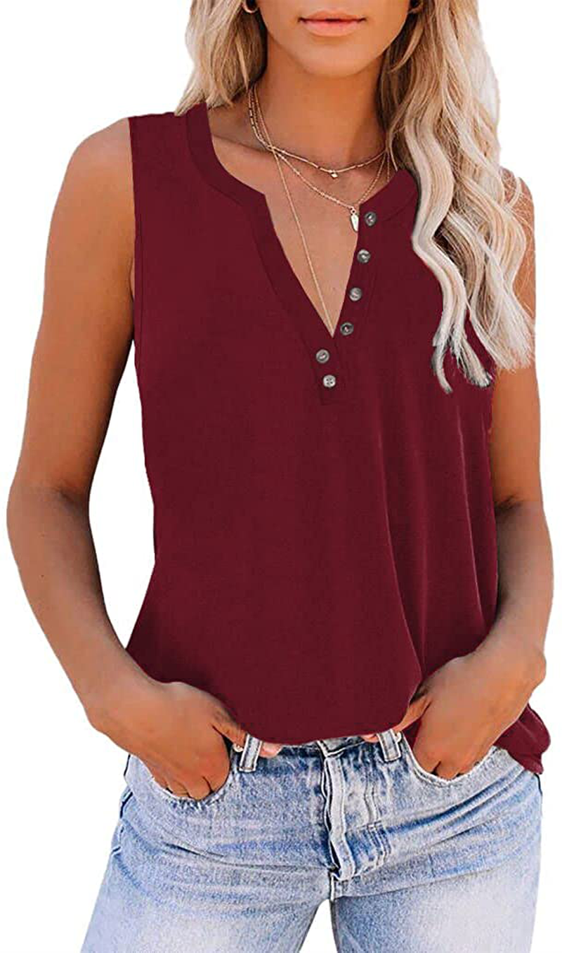 ETCYY Tie Dye Sleeveless V Neck Tank Tops for Women Summer Cute Printed Loose Fit Workout Athletic Yoga Shirts Apparel & Accessories > Clothing > Activewear Kylie Max