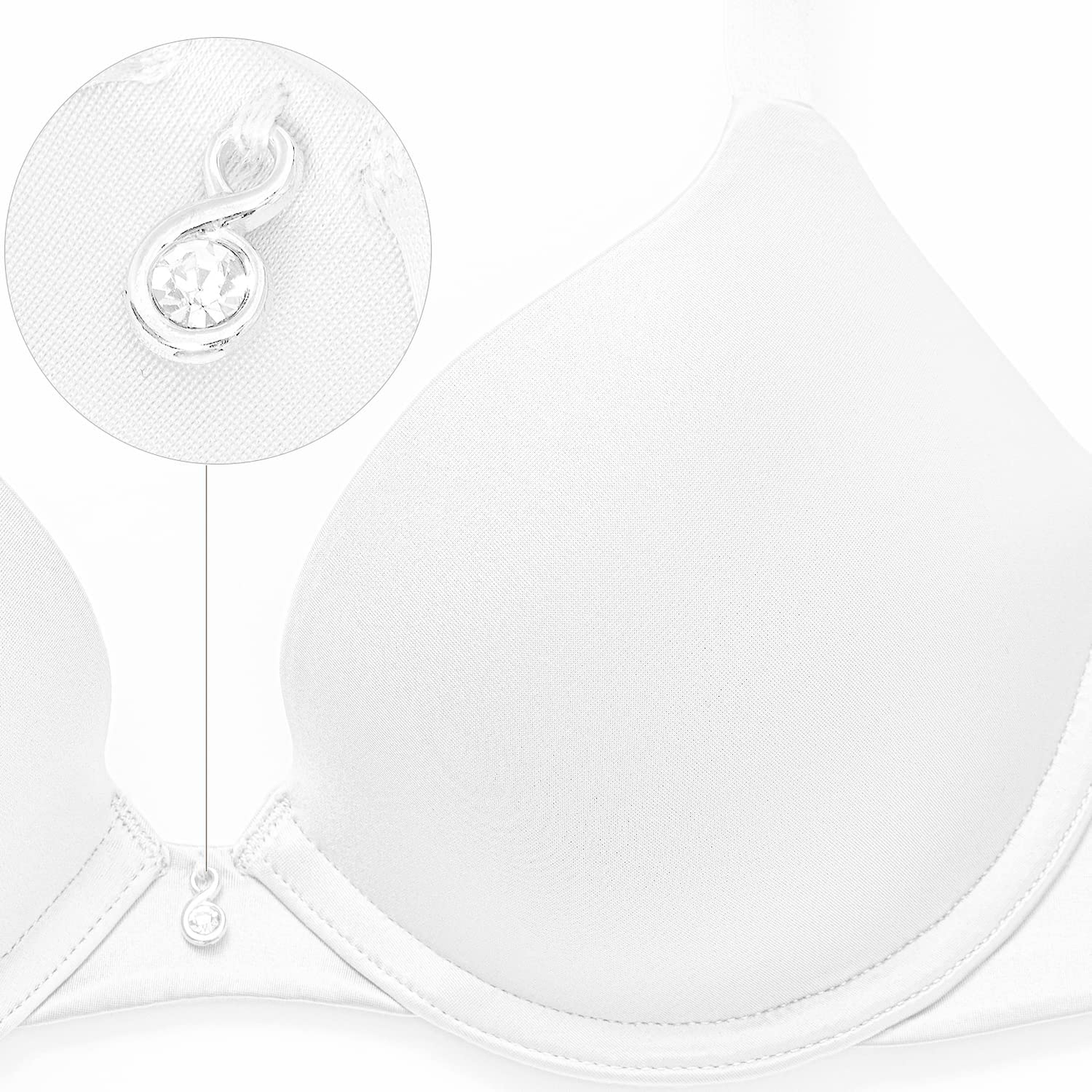 Wingslove Women's Push Up Everyday Basic Comfort Lightly Padded Underwire Plunge T-Shirt Bra Lift Up Apparel & Accessories > Clothing > Underwear & Socks > Bras Wingslove