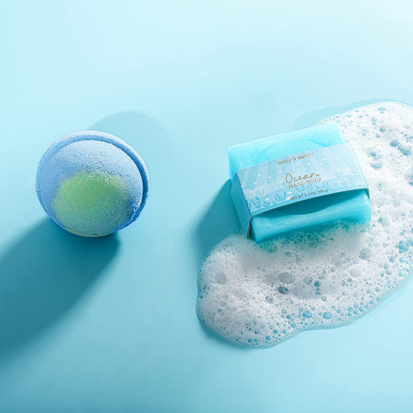 Spa Gifts for Women, Bath and Body Set with Ocean Scented Spa Gifts Box for Her,Includes Scented Candle, Body Butter, Hand Cream, Bath Bar and Bomb,5 Pcs Bath Set, Christmas Gifts Set for Women Arts & Entertainment > Party & Celebration > Gift Giving BODY & EARTH