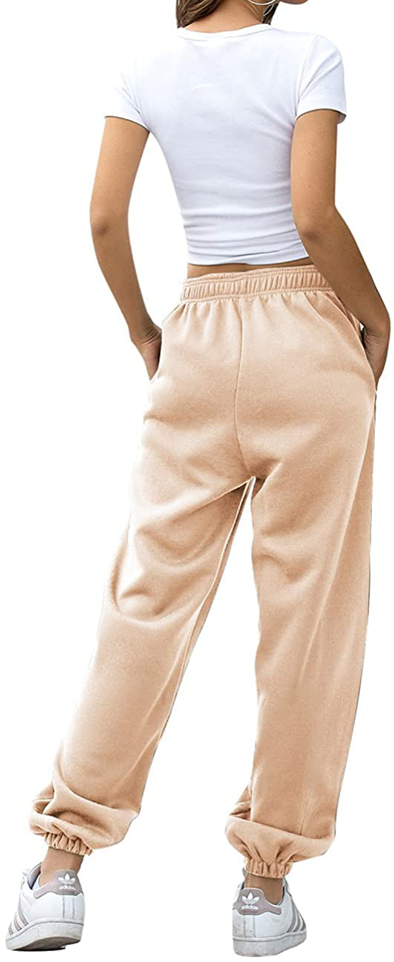 Hesayep Women'S High Waisted Sweatpants Workout Active Joggers Pants Baggy Lounge Bottoms Apparel & Accessories > Clothing > Activewear Kylie Max