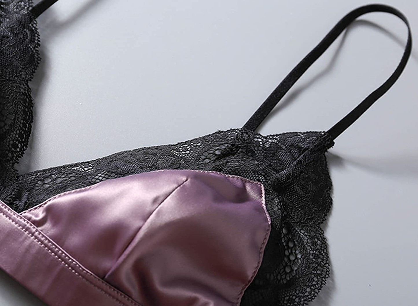 Satin Elegant Sleepwear Sets for Women V Neck Sexy Cami Top and Shorts Lace Trim Nightwear Silk Pajama Set Lingeries Apparel & Accessories > Clothing > Sleepwear & Loungewear Kylie Max