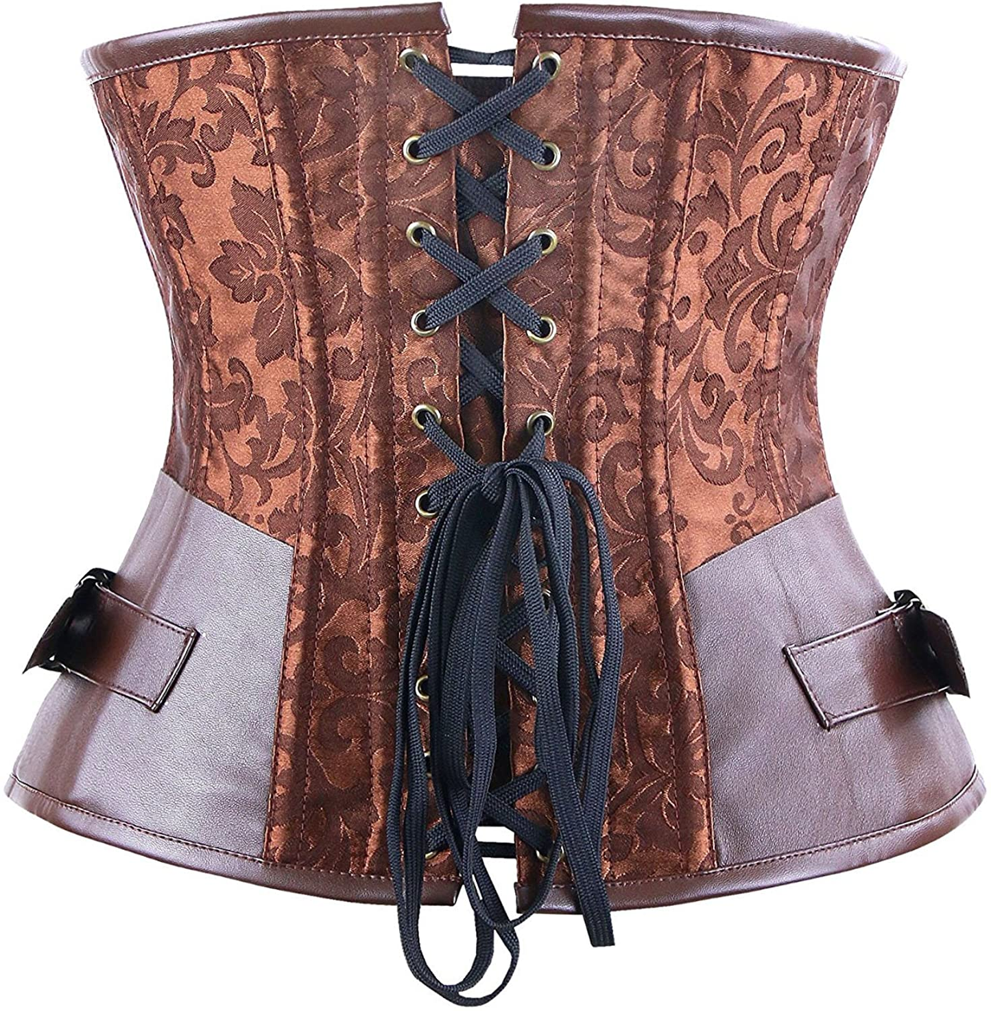 Blidece Women'S Fashion PU Leather Halter Shoulder Straps Underbust Corset Top Apparel & Accessories > Clothing > Underwear & Socks > Lingerie Blidece