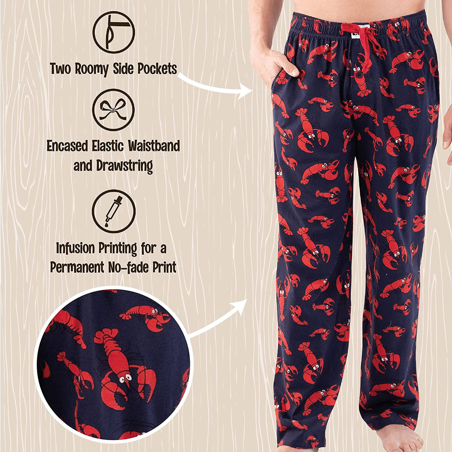 Lazy One Pajama Pants for Men, Men'S Separate Bottoms, Lounge Pants, Funny, Humorous Apparel & Accessories > Clothing > Sleepwear & Loungewear > Pajamas Kylie Max