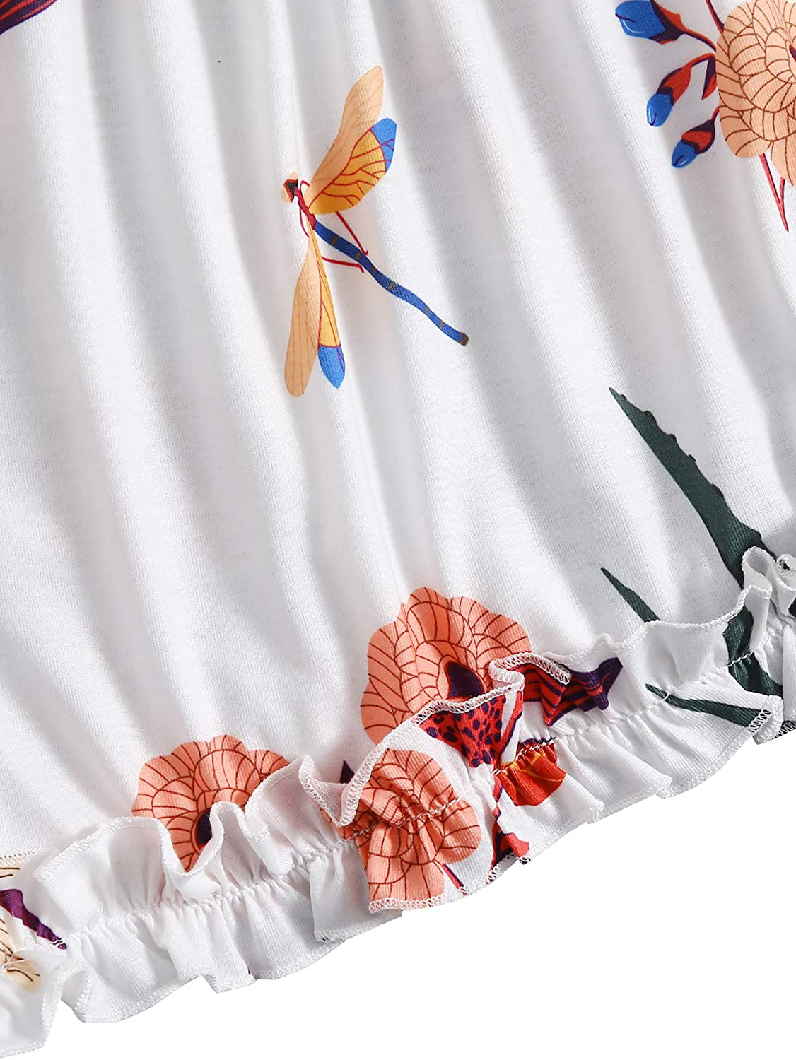 Shein Women'S Summer Floral Print Cami Top and Shorts Pajamas Set Apparel & Accessories > Clothing > Sleepwear & Loungewear Kylie Max