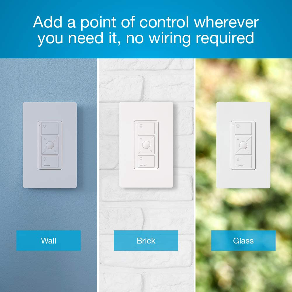 Lutron 3-Button with Raise/Lower Pico Remote for Caseta Wireless Smart Lighting Dimmer Switch, PJ2-3BRL-WH-L01R, White Arts & Entertainment > Party & Celebration > Gift Giving Lutron