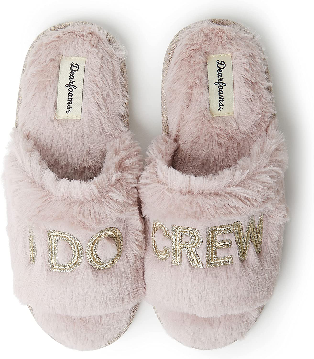 Dearfoams Women's Bridal I Do & I Do Crew Giftable Slide Slipper Arts & Entertainment > Party & Celebration > Gift Giving Dearfoams I Do Crew Pale Mauve Medium