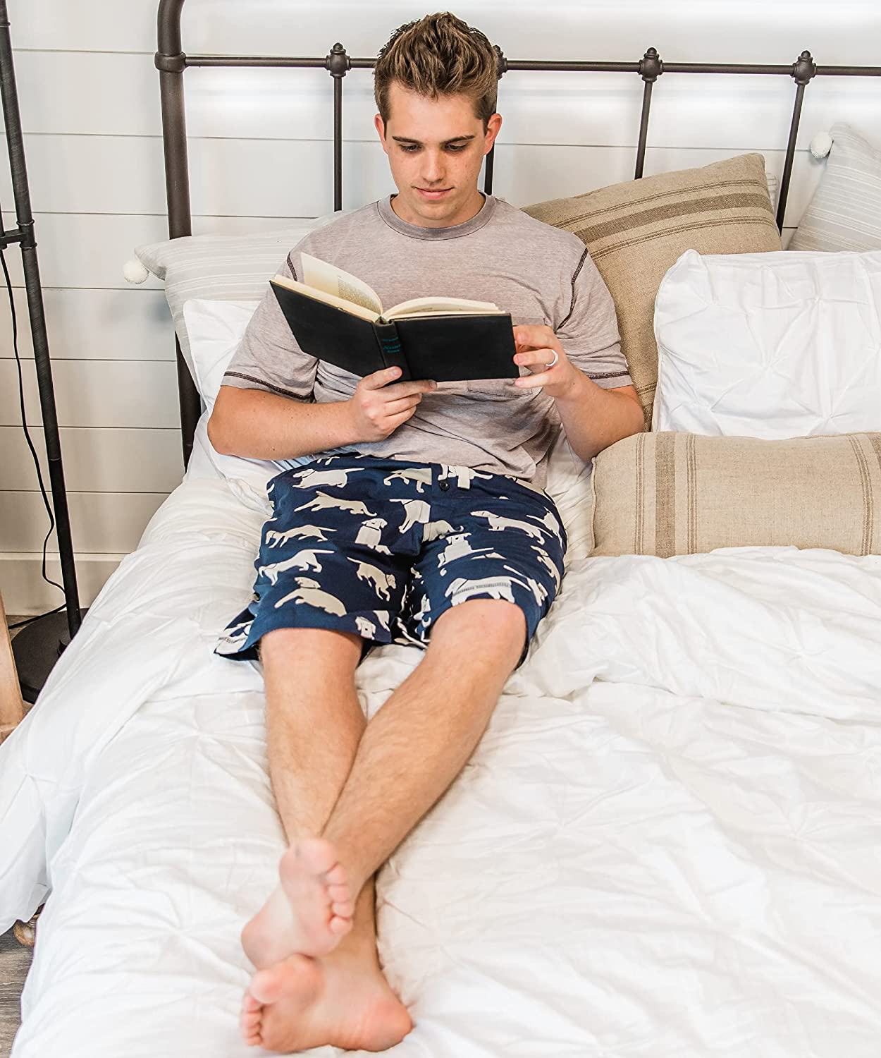 Lazy One Pajama Shorts for Men, Men'S Separate Bottoms, Cotton Loungewear Apparel & Accessories > Clothing > Sleepwear & Loungewear > Pajamas Kylie Max