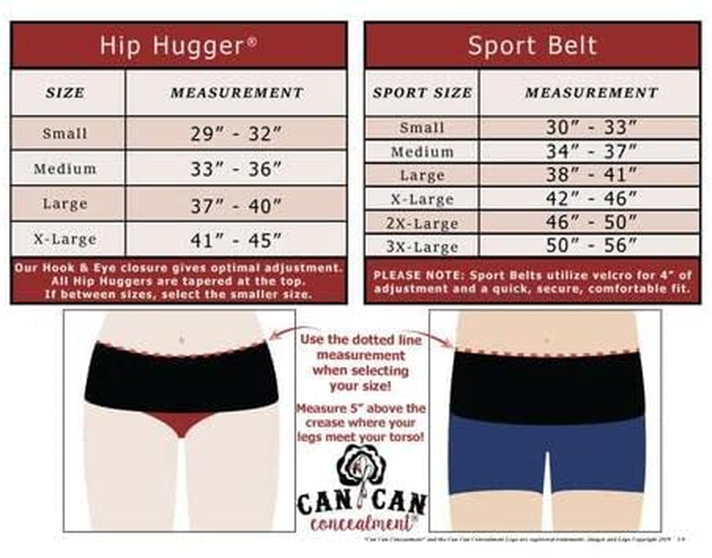 Can Can Concealment - Hip Hugger - the Big Shebang - Ambidextrous Women’S Compression Holster for Concealed Carry- IWB / OWB Gun Holster (Gun Powder Blue, Small 31"-34") Apparel & Accessories > Clothing > Underwear & Socks > Underwear Can Can Concealment