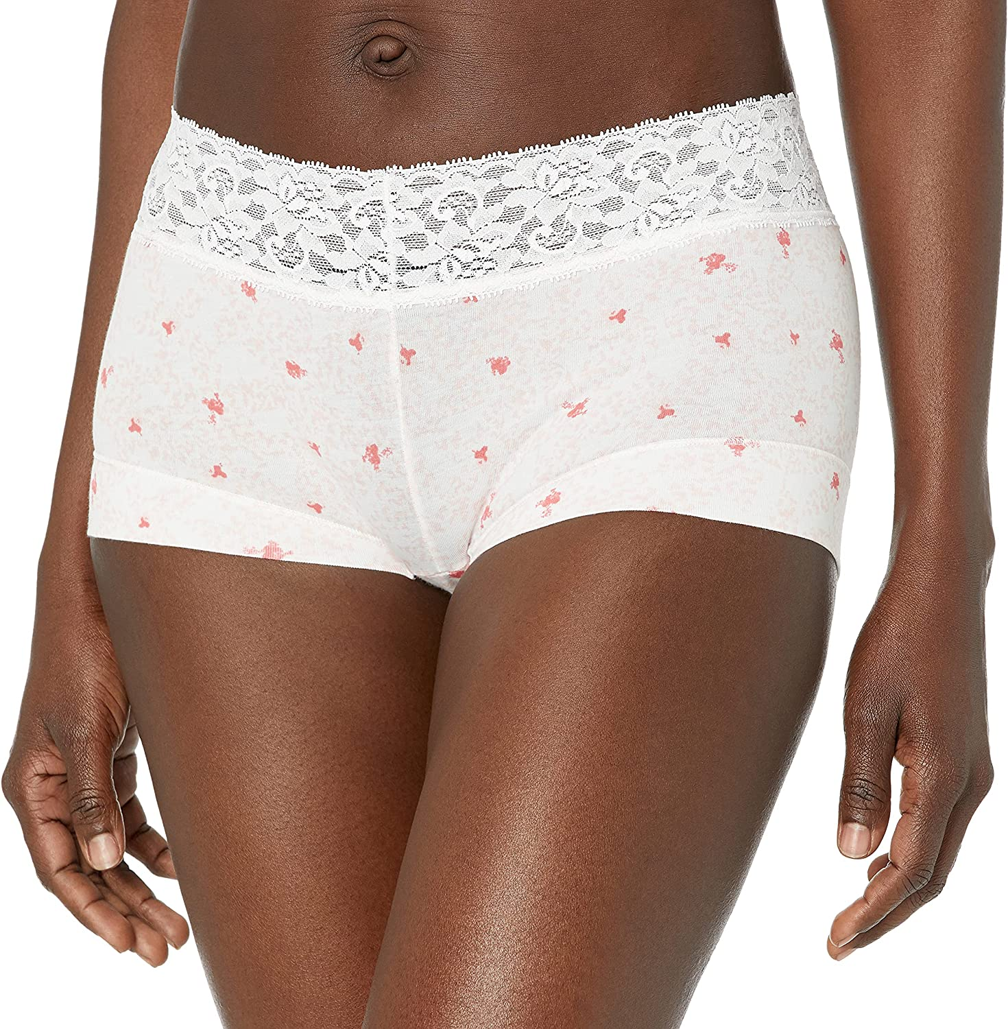 Maidenform Women'S Dream Cotton with Lace Boyshort Apparel & Accessories > Clothing > Underwear & Socks > Underwear Maidenform Begonia Animal Gentle Peach 9