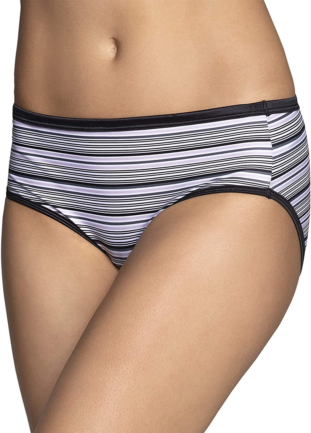 Vanity Fair Women'S Illumination Hipster Panty 18107 Apparel & Accessories > Clothing > Underwear & Socks > Underwear Vanity Fair Sterling Stripe Print 6