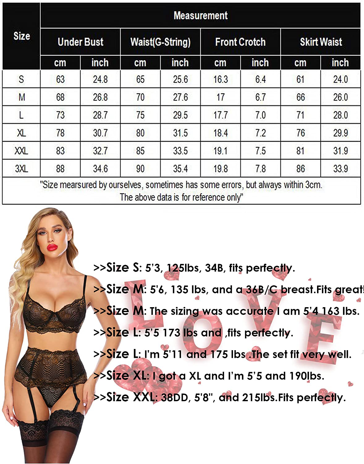 Avidlove Women Lingerie Set with Garter Belts Sexy Bra and Panty Underwire Lingerie Sets Apparel & Accessories > Clothing > Underwear & Socks > Lingerie Kylie Max