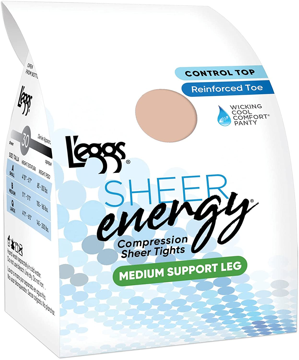L'Eggs Women'S Sheer Energy Sheer Toe Pantyhose Apparel & Accessories > Clothing > Underwear & Socks > Shapewear L'eggs