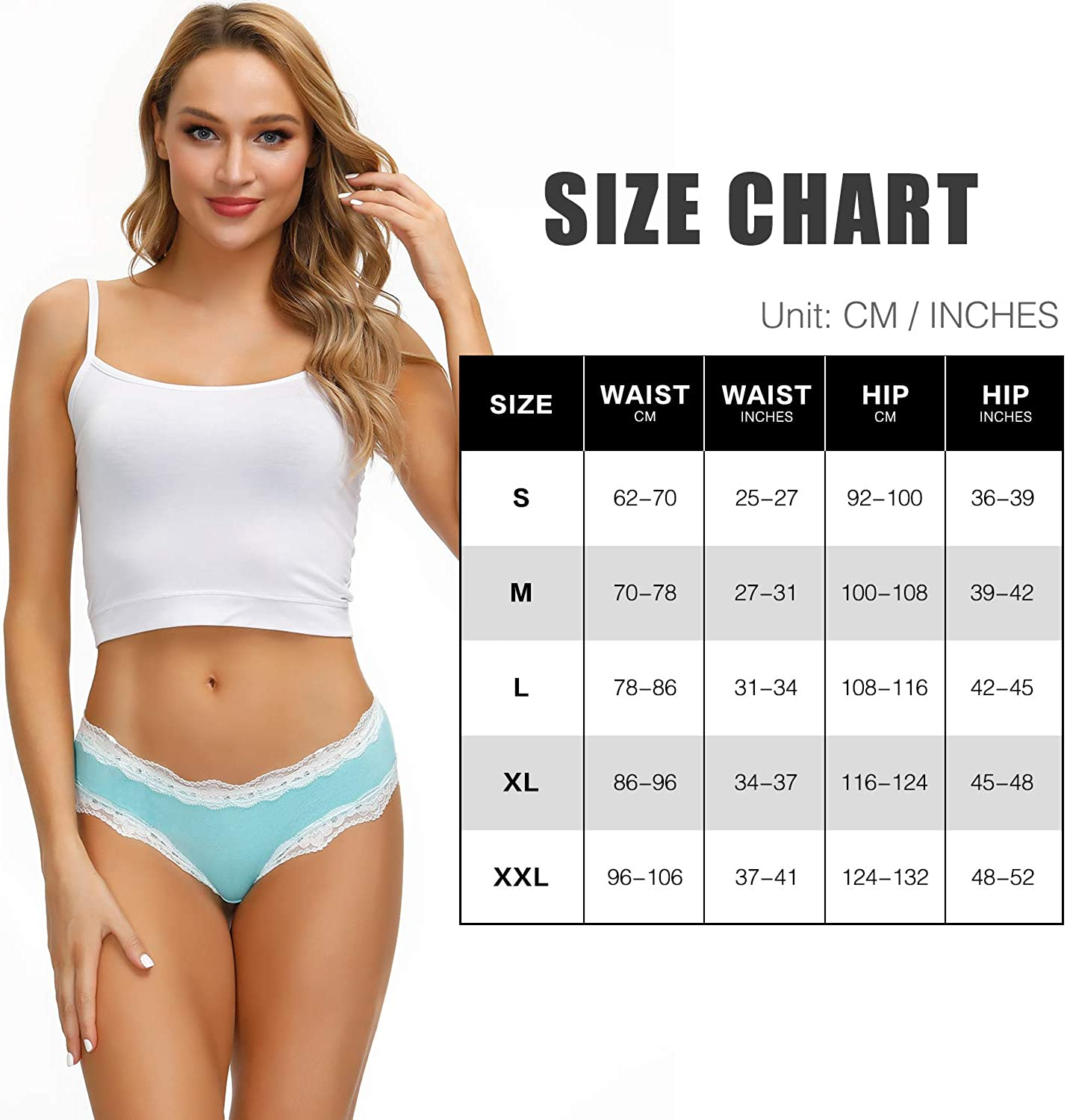 LYYTHAVON Women’S Underwear Soft Breathable Cotton Brief Ladies Panties 5-Pack Apparel & Accessories > Clothing > Underwear & Socks > Underwear LYYTHAVON