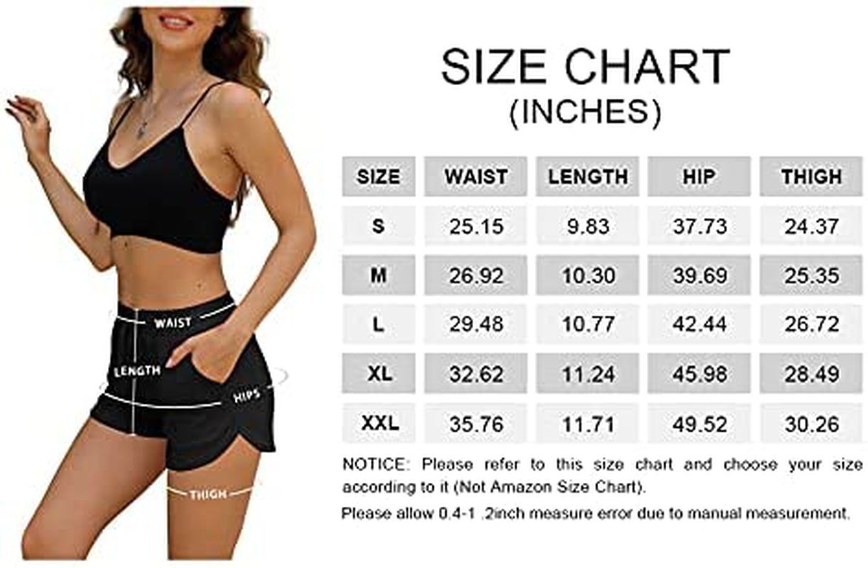 OFEEFAN Womens Athletic Shorts Running Dolphin Shorts with Pockets and Drawstring Apparel & Accessories > Clothing > Shorts Kylie Max
