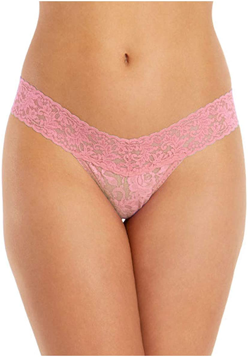 hanky panky, Signature Lace Low Rise Thong, One Size (2-12) Apparel & Accessories > Clothing > Underwear & Socks > Underwear Hanky Panky Women's Intimates Pink Lady One Size