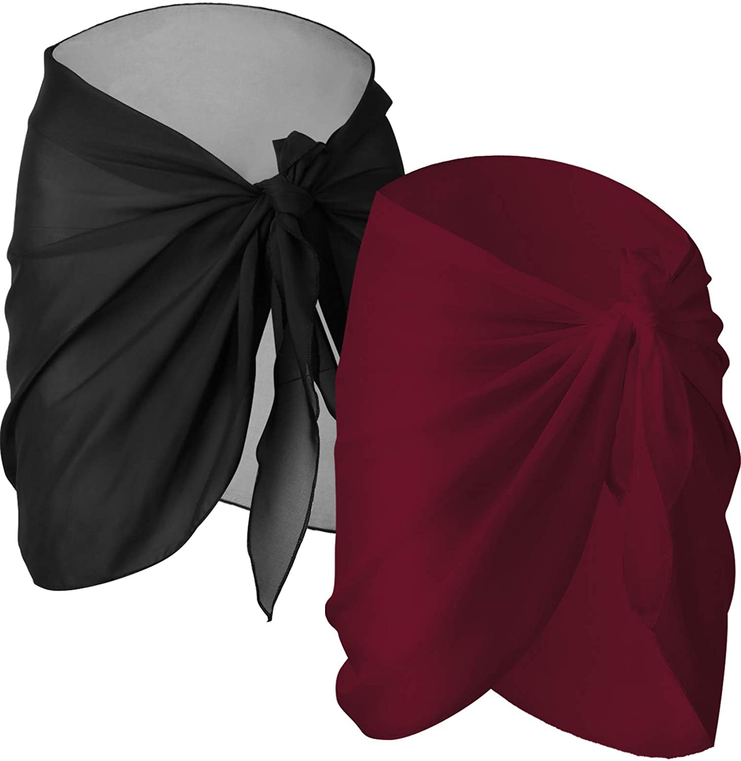 Chuangdi 2 Pieces Women Beach Wrap Sarong Cover up Chiffon Swimsuit Wrap Skirts Apparel & Accessories > Clothing > Swimwear Kylie Max