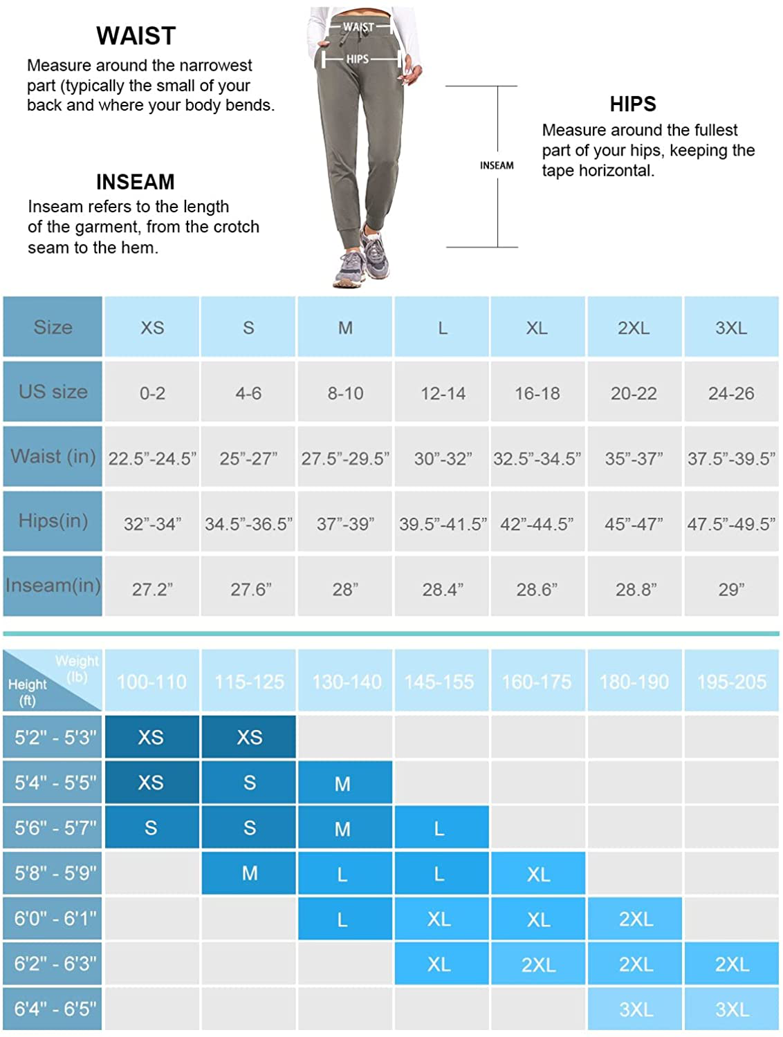 BALEAF Women'S Fleece Lined Pants Water Resistant Sweatpants High Waisted Thermal Joggers Winter Running Hiking Pockets Apparel & Accessories > Clothing > Activewear Kylie Max