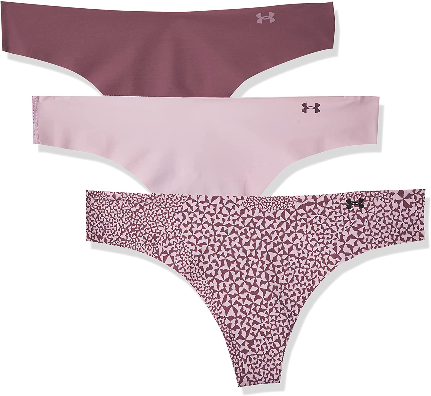 Under Armour Women's Thong Printed Underwear, 3-Pack Apparel & Accessories > Clothing > Underwear & Socks > Underwear Under Armour Mauve Pink (698)/Ash Plum X-Large