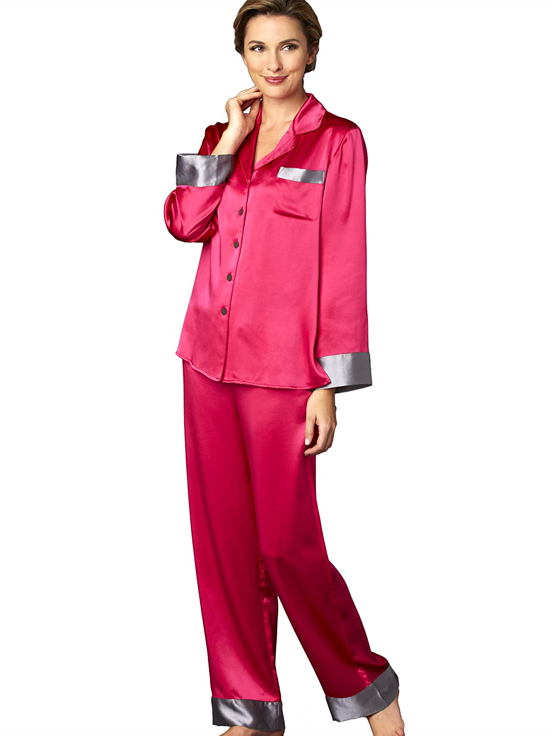 Julianna Rae Women'S 100% Silk Pajamas, Classic Fit, Evening Lounge Collection Apparel & Accessories > Clothing > Sleepwear & Loungewear > Pajamas Kylie Max