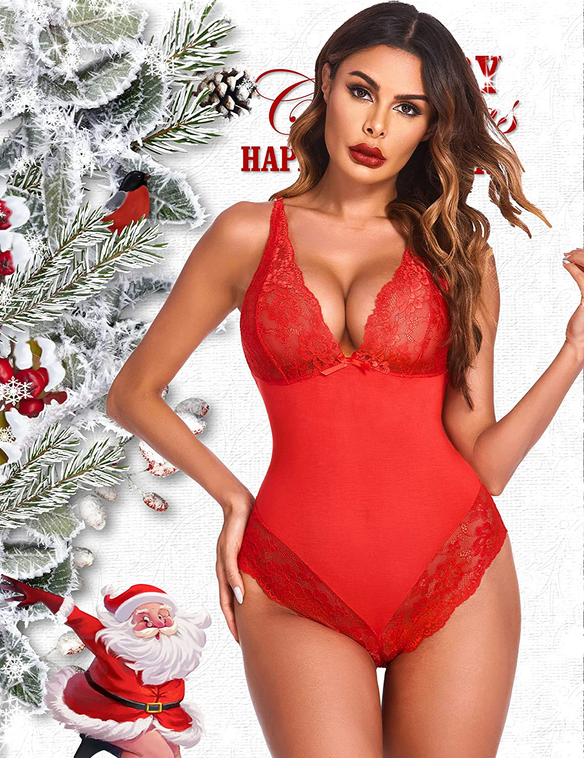 Avidlove Women Lingerie Bodysuit Snap Crotch Teddy One Piece Babydoll Apparel & Accessories > Clothing > Underwear & Socks > Lingerie Avidlove