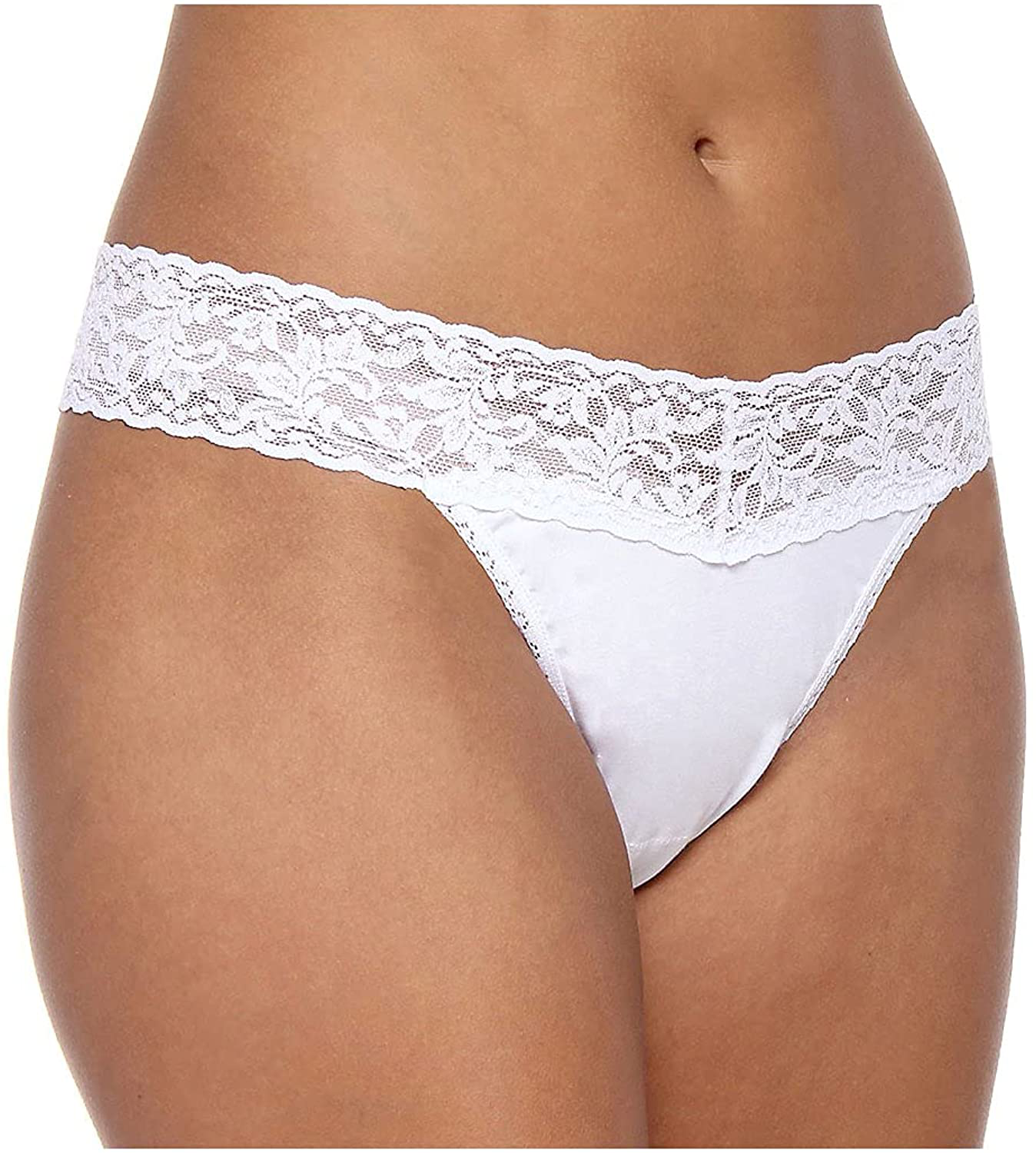 hanky panky, Supima Cotton Original Rise Thong, One Size (4-14) Apparel & Accessories > Clothing > Underwear & Socks > Underwear hanky panky White One Size
