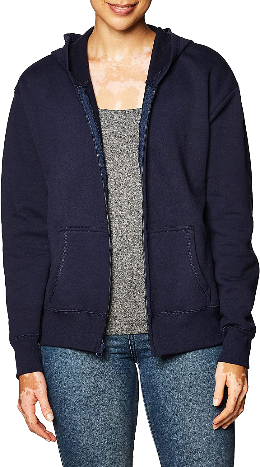 Hanes Women'S Ecosmart Full-Zip Hoodie Sweatshirt Apparel & Accessories > Clothing > Activewear Kylie Max
