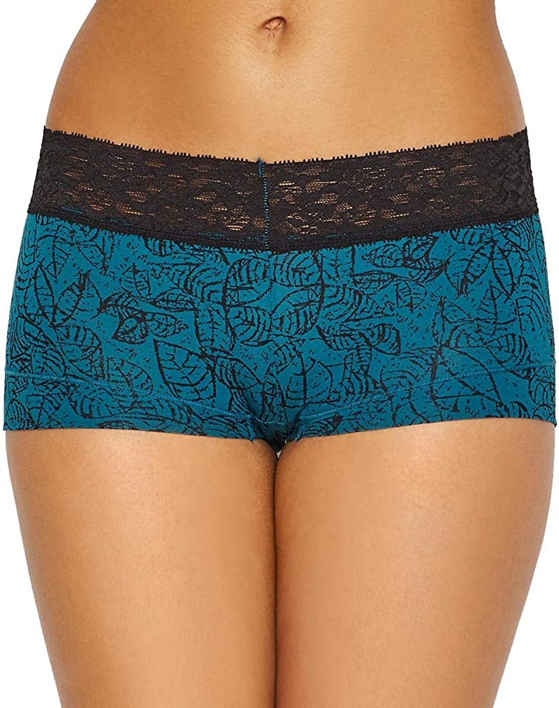 Maidenform Women'S Dream Cotton with Lace Boyshort Apparel & Accessories > Clothing > Underwear & Socks > Underwear Maidenform Dark Water Botanical 5