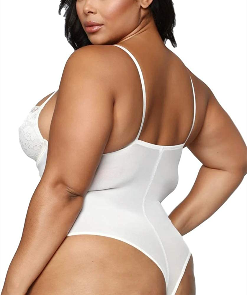 Plus Size Lingerie for Women Sexy Eyelash Lace Bodysuit Naughty Mesh One Piece Teddy Outfits Apparel & Accessories > Clothing > Underwear & Socks > Lingerie KYLIE MAX