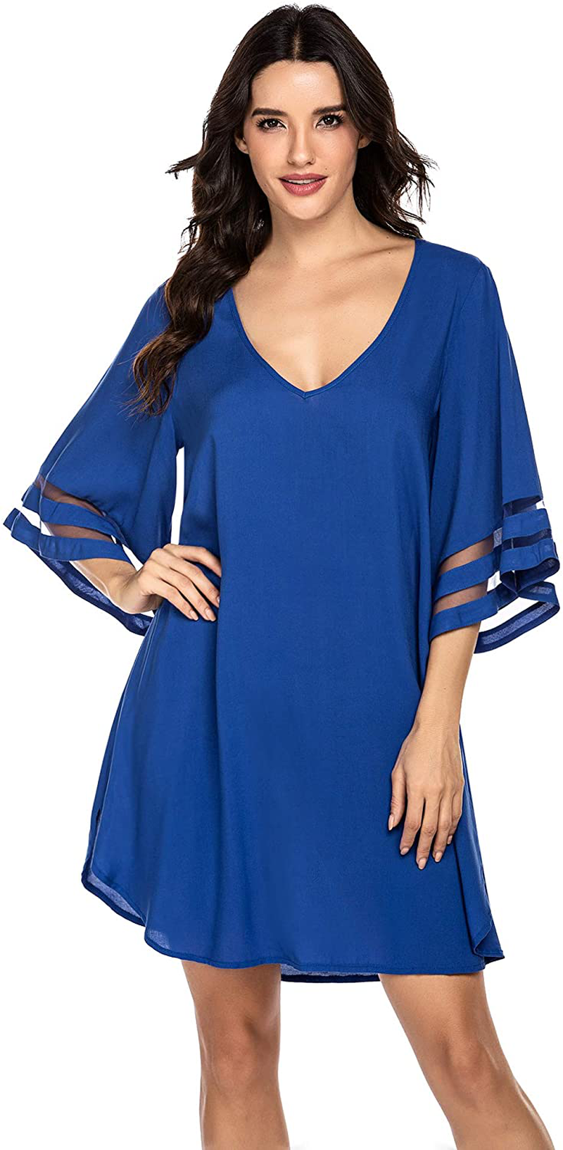 Ekouaer Women'S Swim Cover Ups for Beach Swimwear, Summer Casual Loose Sun Dress Apparel & Accessories > Clothing > Swimwear Kylie Max