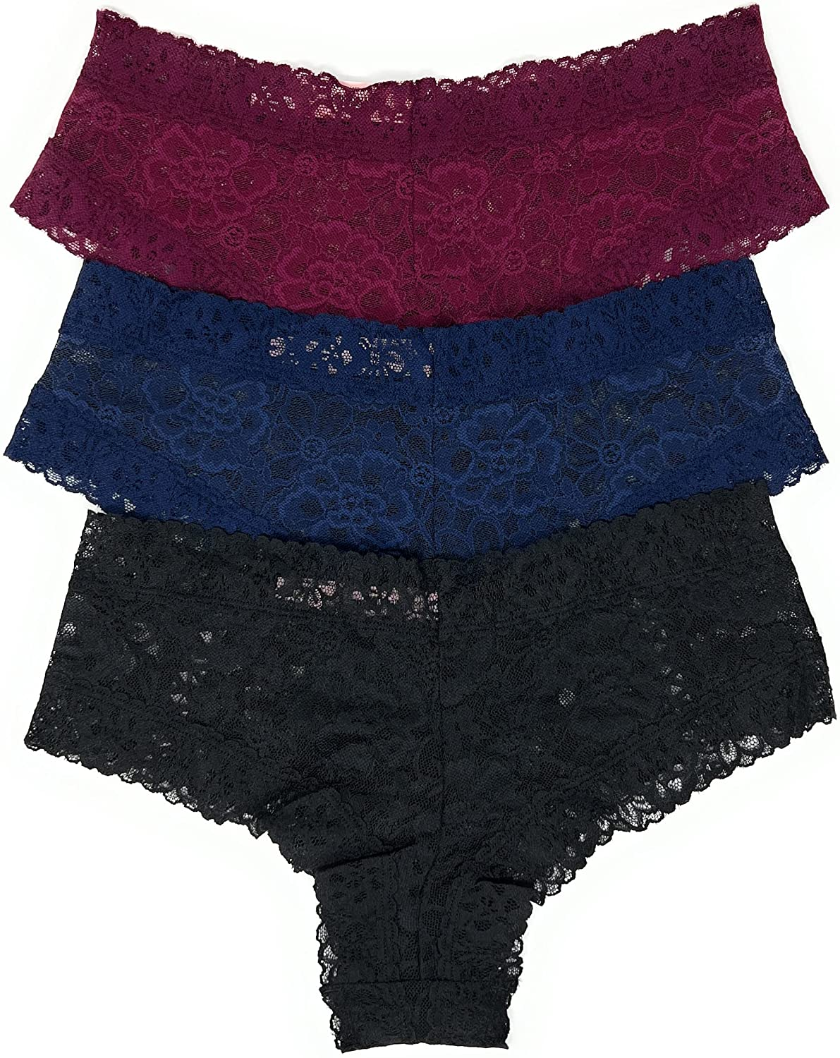 Victoria'S Secret the Lacie Cheeky Panty Set of 3 Apparel & Accessories > Clothing > Underwear & Socks > Underwear Victoria's Secret