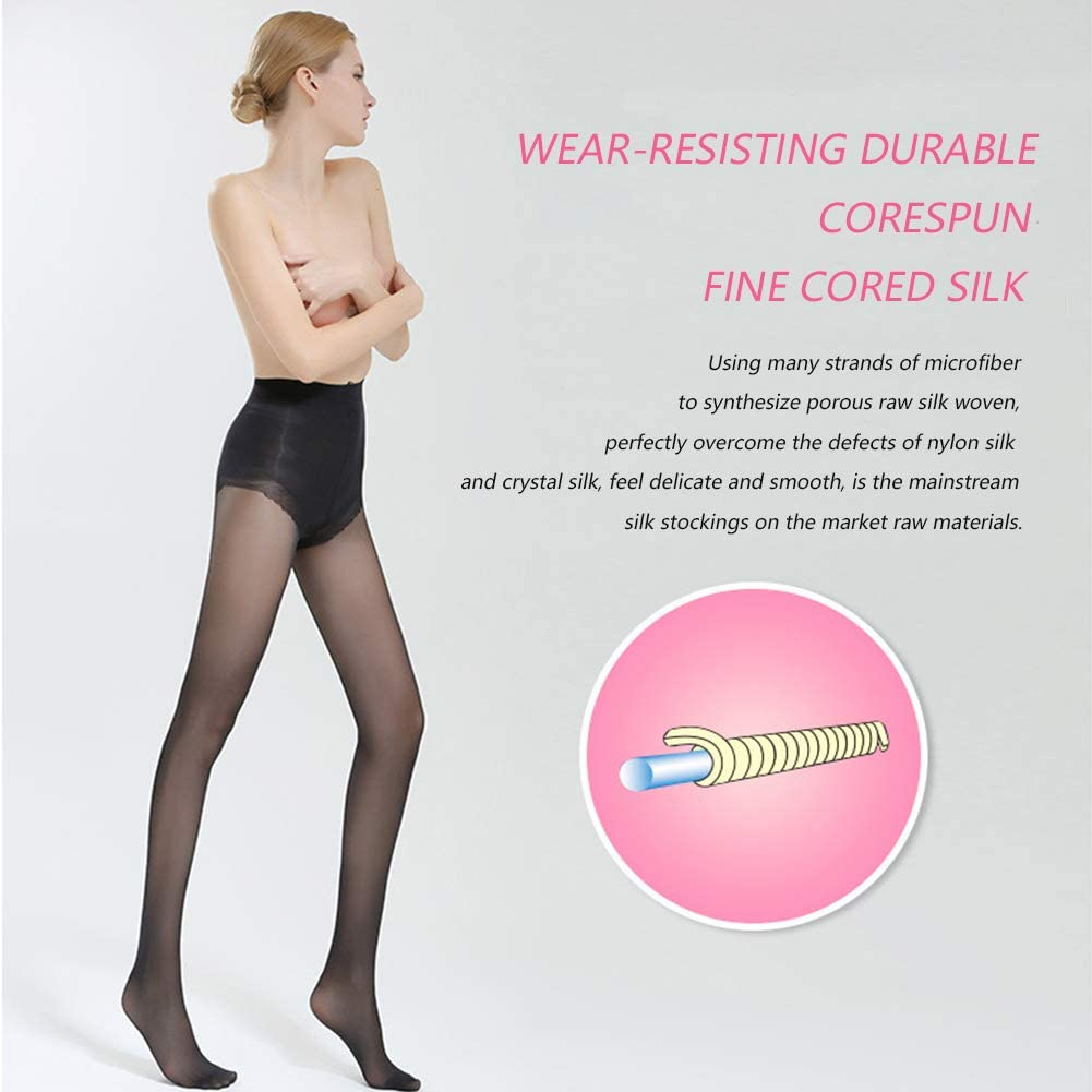 WEANMIX Women'S Control Top Compression Pantyhose Solid Color Tights Silky Soft Stockings with Reinforced Toe Apparel & Accessories > Clothing > Underwear & Socks > Shapewear WEANMIX