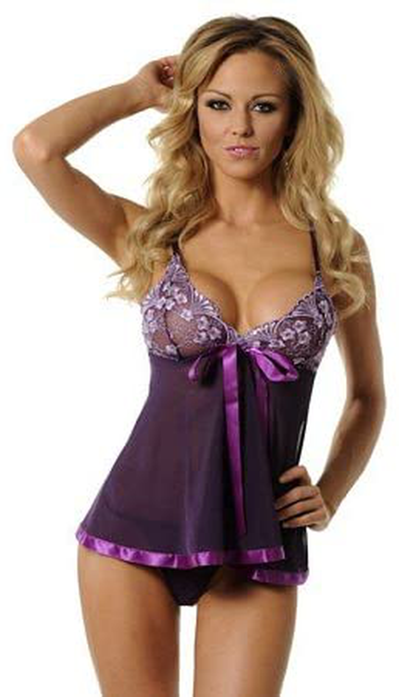 Velvet Kitten by Lingerie Diva Sinsational Sexy Mesh Babydoll Lingerie Set 3215 Apparel & Accessories > Clothing > Underwear & Socks > Lingerie Kylie Max