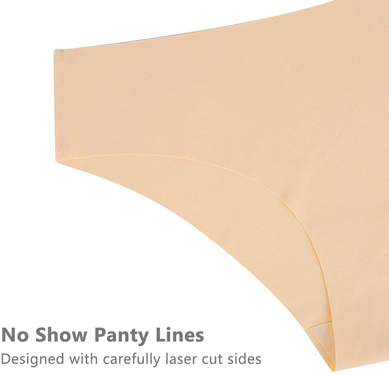 SHARICCA Women Seamless Cheeky Bikini No Show Panties Ladies Invisible Breathable Briefs Soft Stretch Underwear Multi Pack Apparel & Accessories > Clothing > Underwear & Socks > Underwear SHARICCA