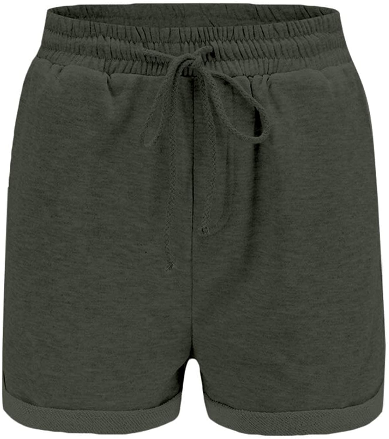 Paitluc Sport Shorts Women Workout Shorts with Pockets for Women Mid Waist Slightly Stretchy Light Weight Apparel & Accessories > Clothing > Shorts Kylie Max