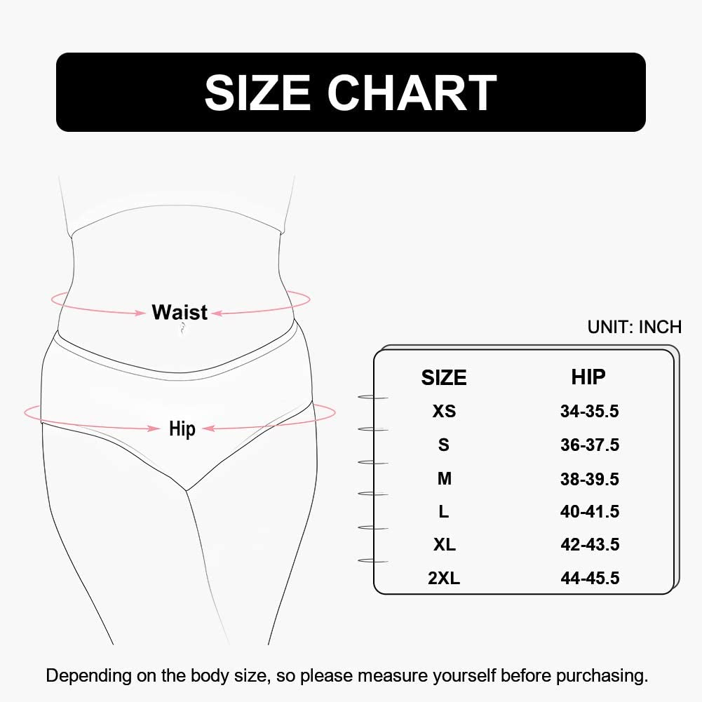 INNERSY Womens Underwear Cotton Hipster Panties Regular & plus Size 6-Pack Apparel & Accessories > Clothing > Underwear & Socks > Underwear INNERSY