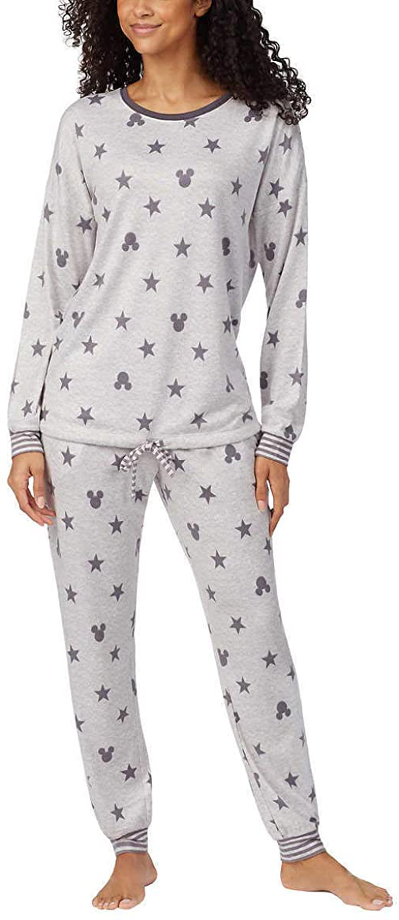 Disney Womens 2 Piece Cozy Pajama Set Apparel & Accessories > Clothing > Sleepwear & Loungewear > Pajamas Disney Mickey Mouse XX-Large