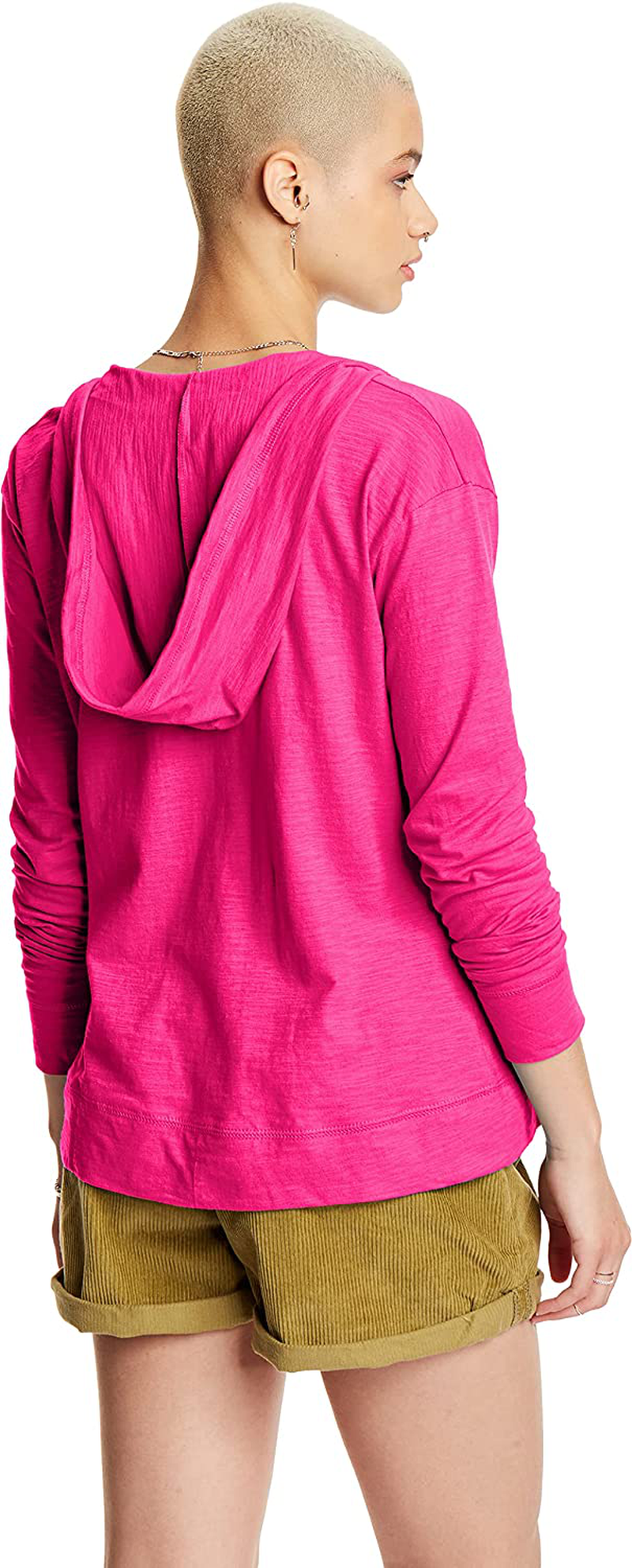 Hanes Women'S Slub Jersey Hoodie Apparel & Accessories > Clothing > Activewear Kylie Max
