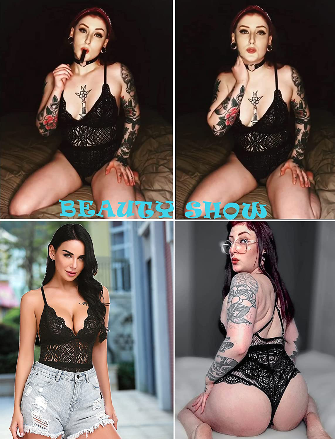 Avidlove Snap Crotch Lingerie Sexy Teddy Bodysuit One Piece Lace Babydoll Apparel & Accessories > Clothing > Underwear & Socks > Lingerie Avidlove