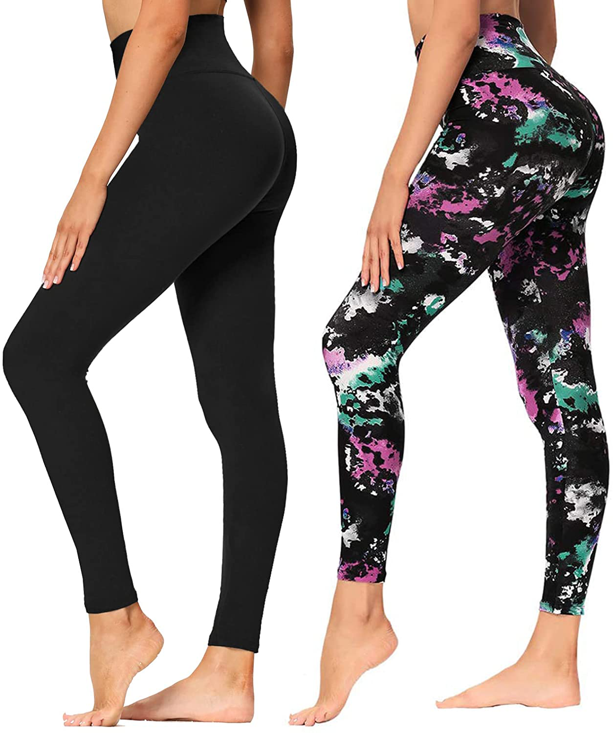 High Waisted Leggings for Women - Soft Athletic Tummy Control Pants for Running Cycling Yoga Workout - Reg & Plus Size Apparel & Accessories > Clothing > Activewear syrinx