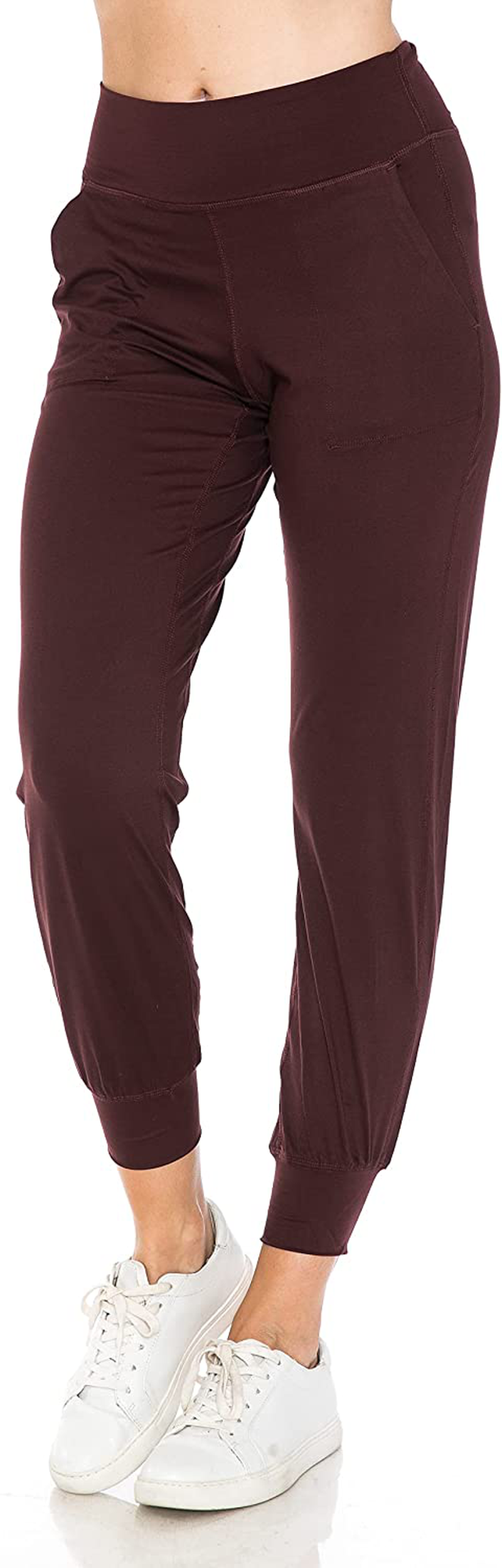 Leggings Depot Women'S Printed Solid Activewear Jogger Track Cuff Sweatpants Apparel & Accessories > Clothing > Activewear Kylie Max
