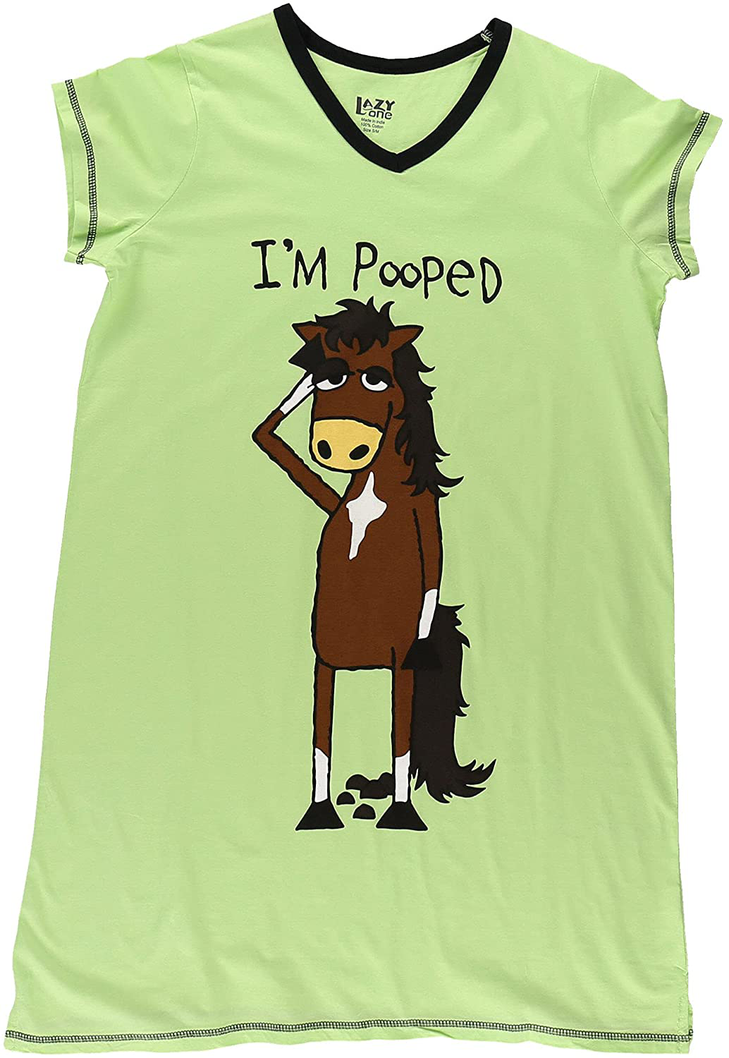 Lazy One V-Neck Nightshirts for Women, Farm Animal Designs Apparel & Accessories > Clothing > Sleepwear & Loungewear > Nightgowns Kylie Max